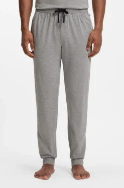 Jogginghose aus Stretch-Baumwolle mit Logo-Stickerei