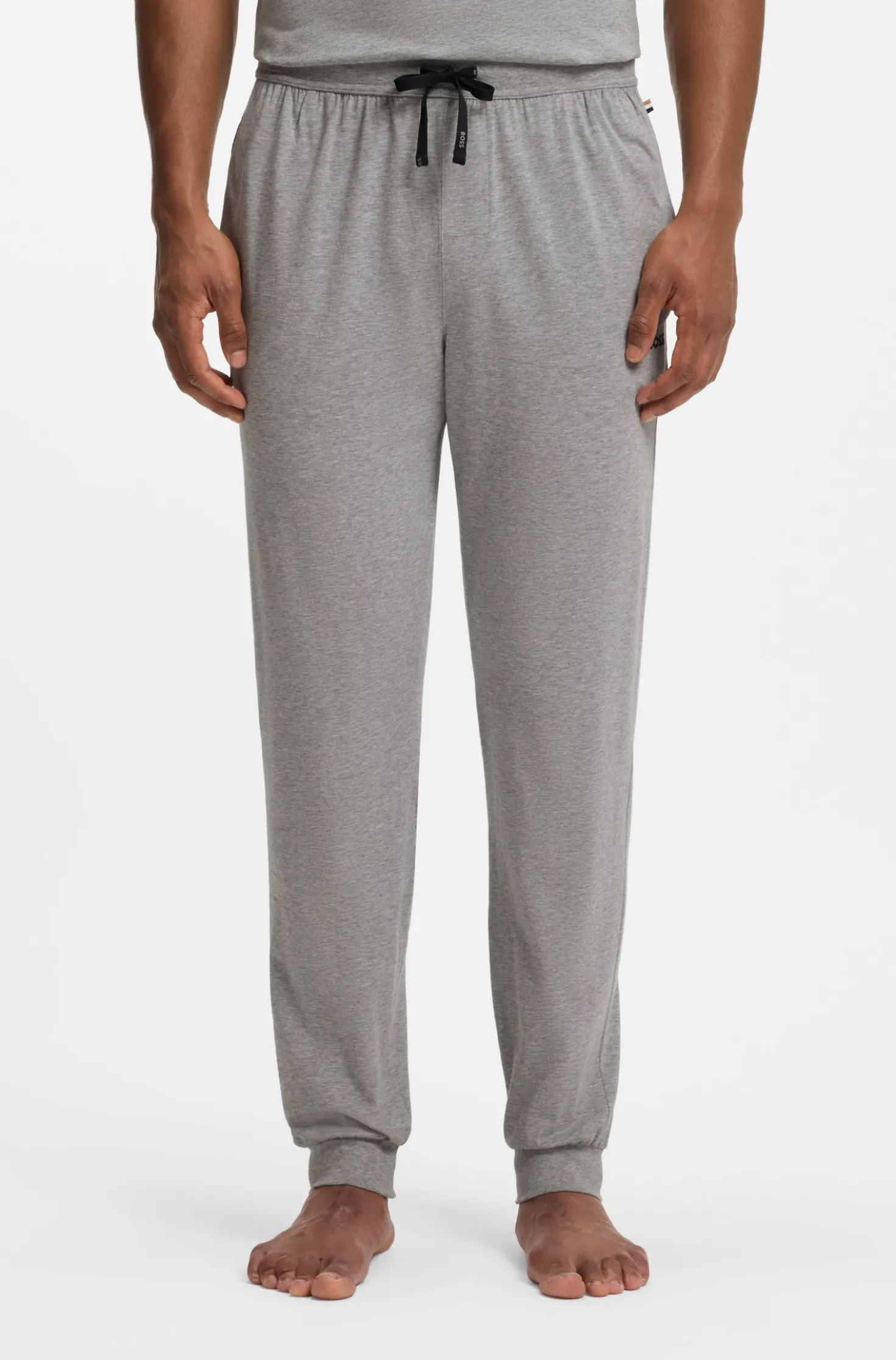 Jogginghose aus Stretch-Baumwolle mit Logo-Stickerei