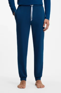 Jogginghose aus Stretch-Baumwolle mit Logo-Stickerei