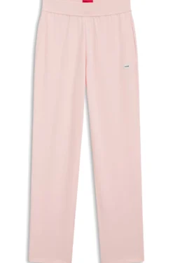 Jogginghose aus Stretch-Jersey mit rotem Logo-Label