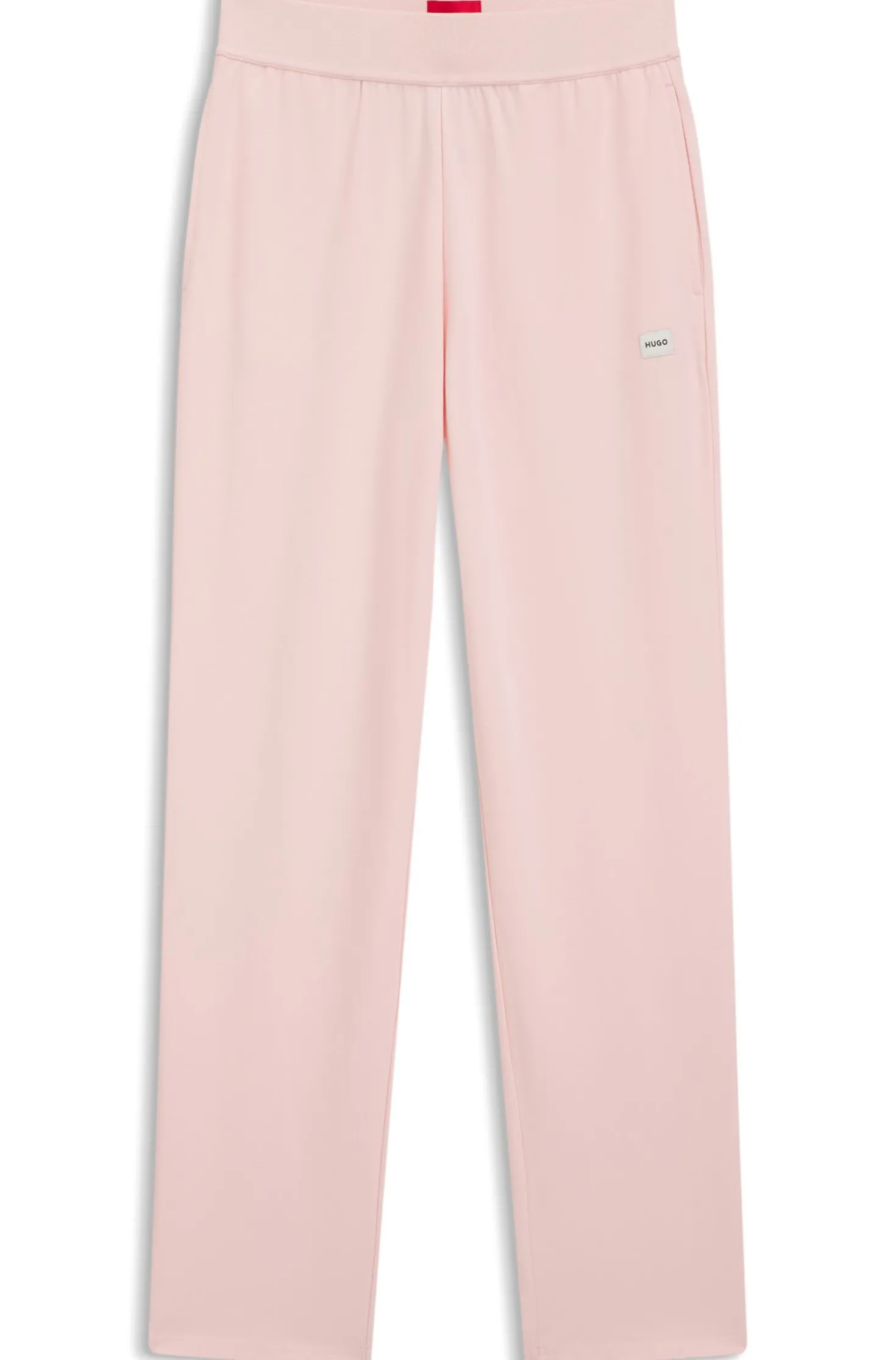 Jogginghose aus Stretch-Jersey mit rotem Logo-Label
