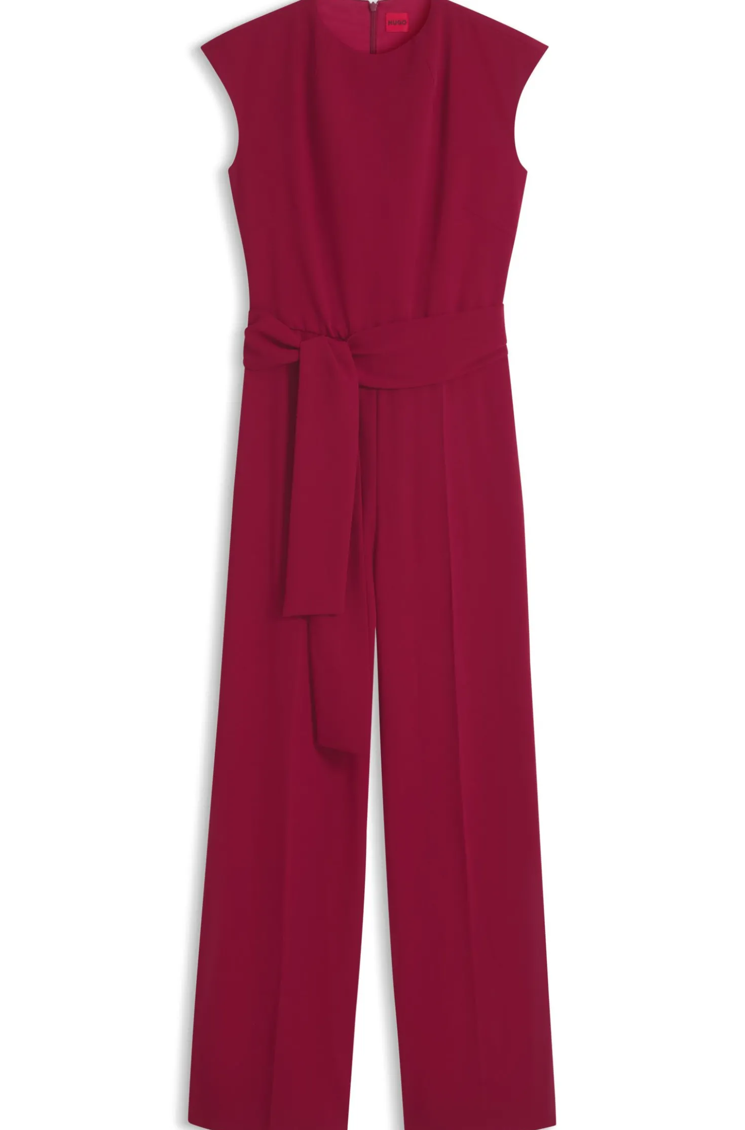 Jumpsuit aus Krepp mit Gürtel