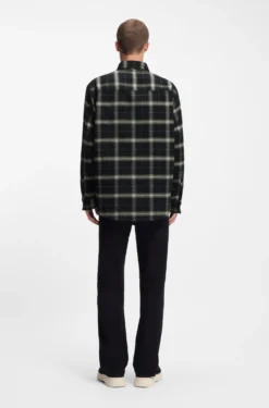 Kariertes Oversized Overshirt aus Baumwoll-Twill