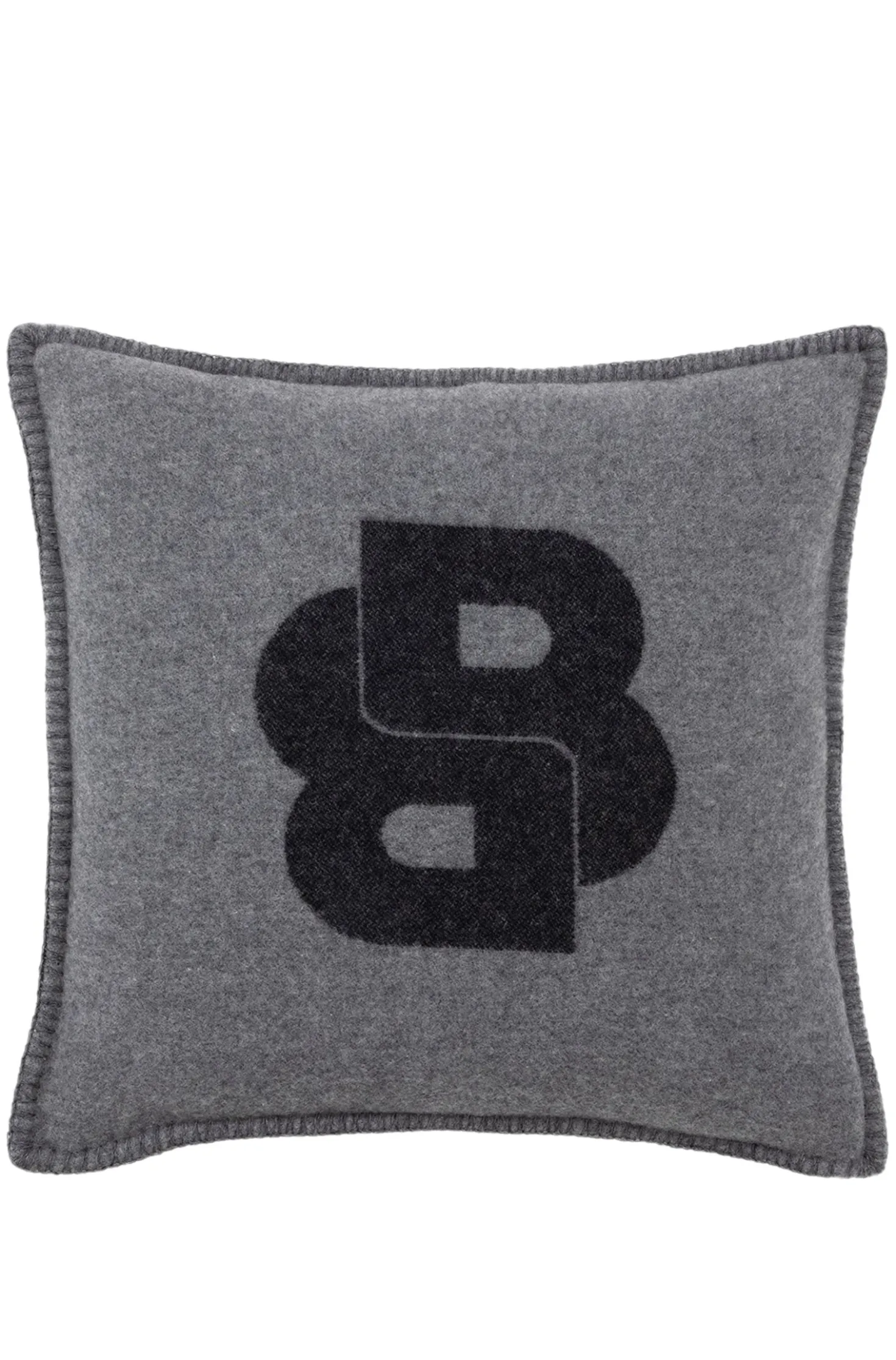 Kissenbezug aus Woll-Mix mit Double-B-Monogramm