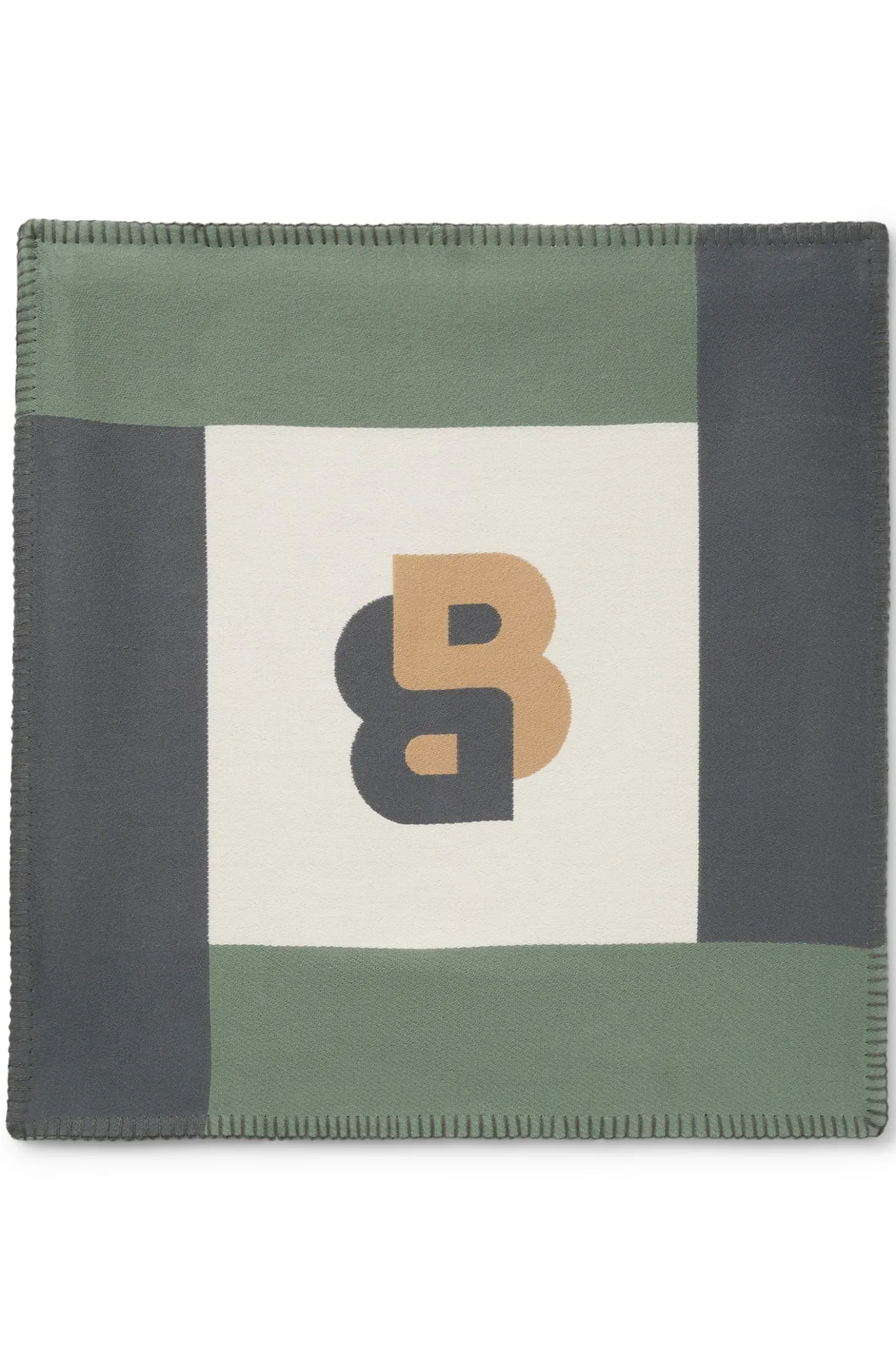 Kissenhülle aus Jacquard mit Peitschenstich-Nähten