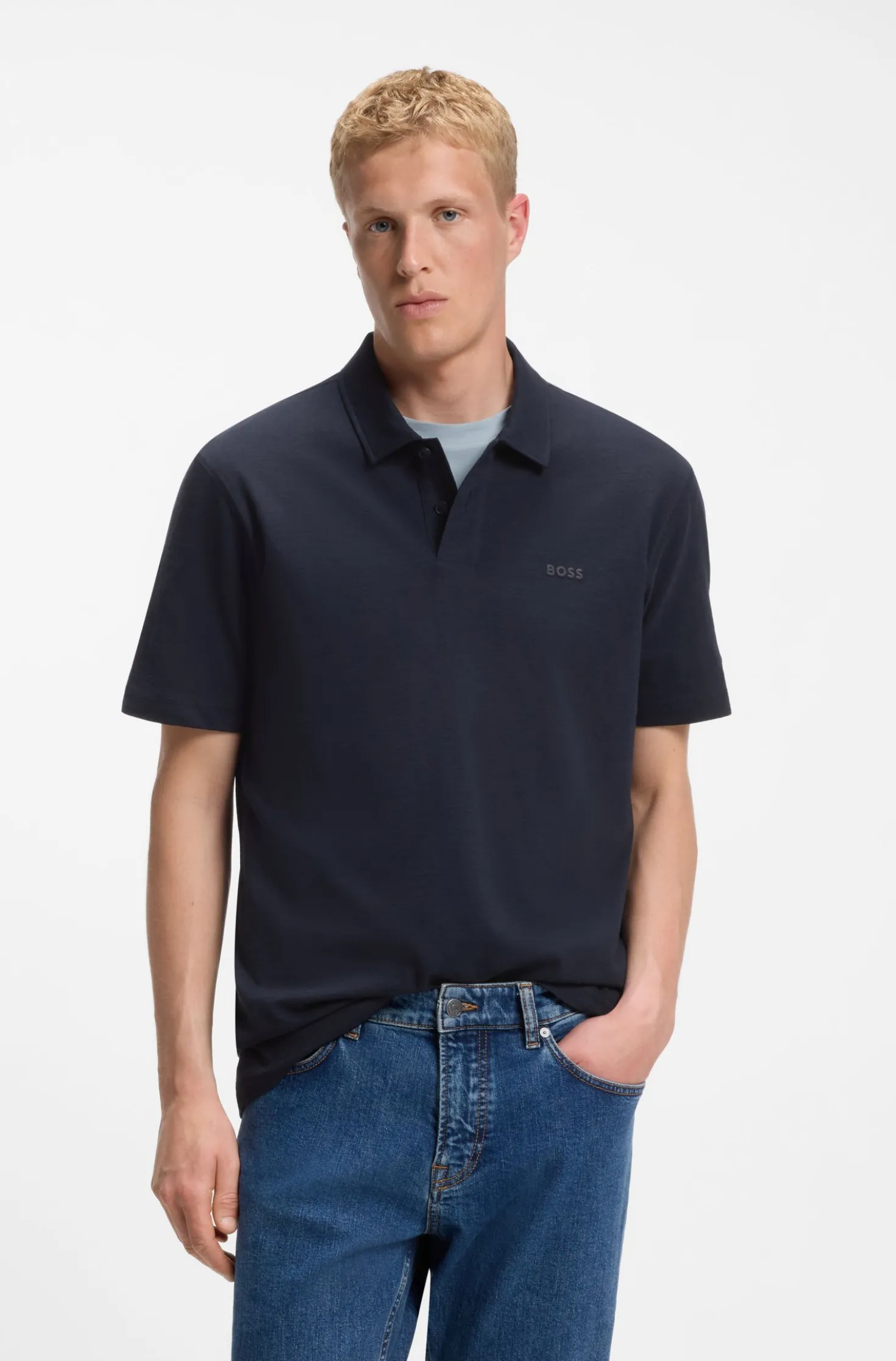 Klassisches Poloshirt aus Baumwolle mit Logo