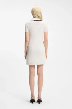 Kleid aus Baumwolle mit Polokragen
