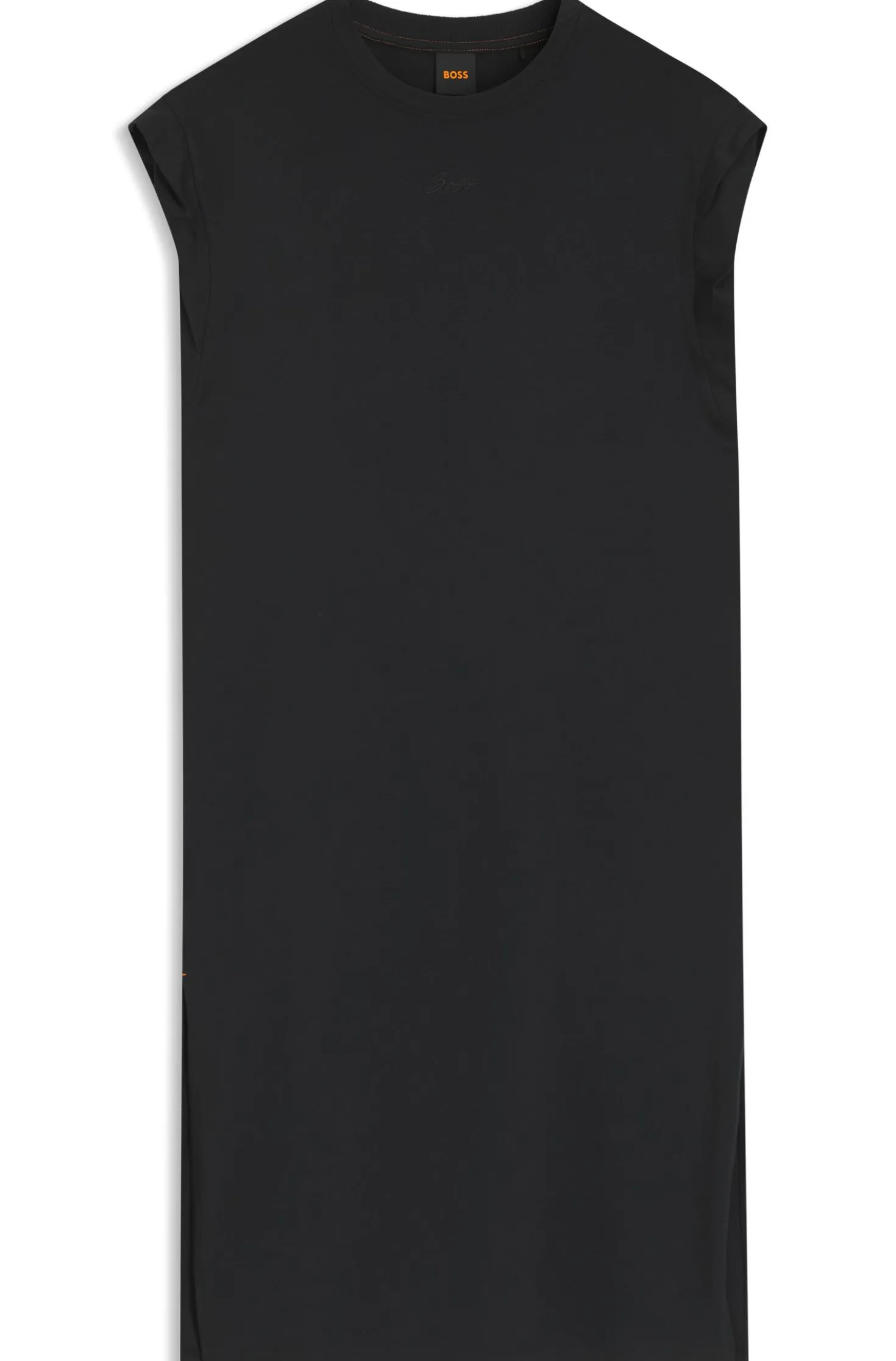 Kleid aus Jersey mit Cap-Ärmeln und Logo-Detail