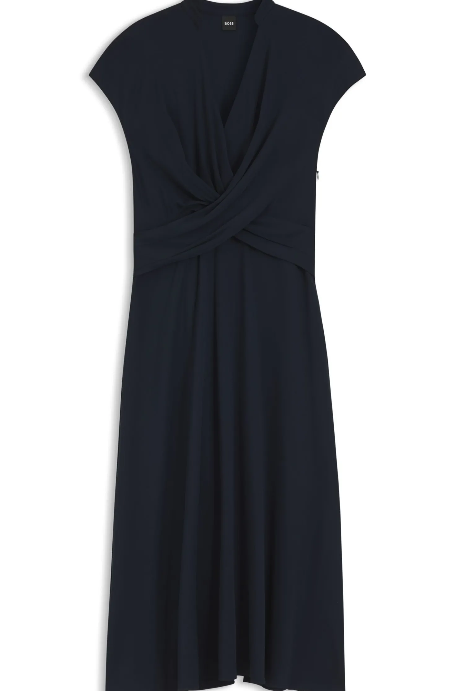 Kleid aus Stretch-Gewebe in Wickeloptik