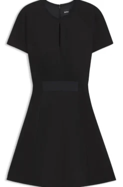 Kleid aus Stretch-Jersey mit Schlüsselloch-Ausschnitt