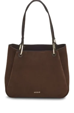Kleine Tote Bag mit goldfarbenen Metalldetails