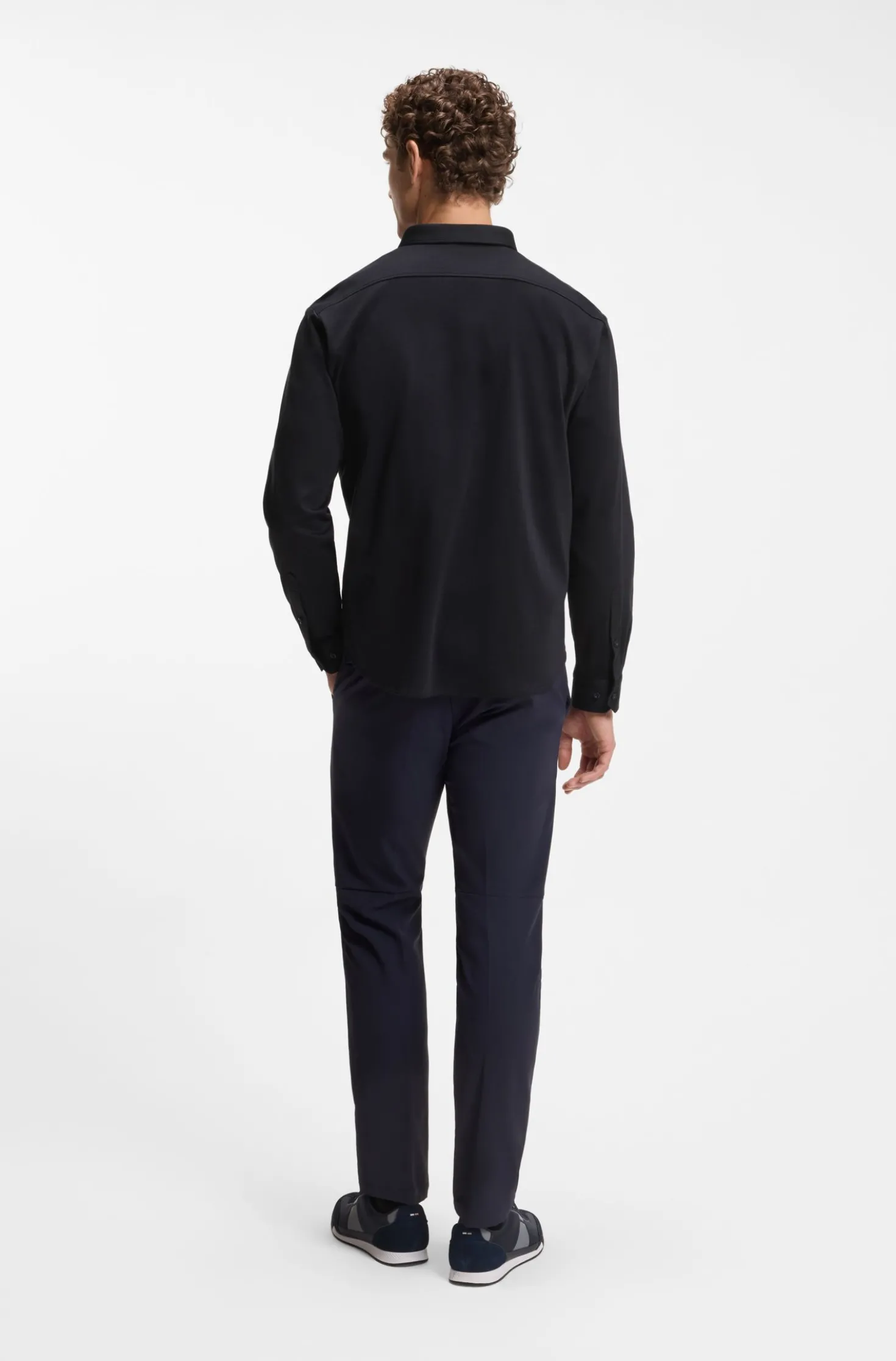 Knitterfreies Hemd aus Baumwoll-Jersey mit natürlichem Stretch