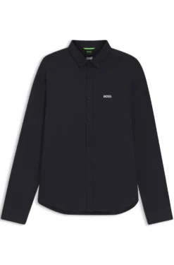 Knitterfreies Hemd aus Baumwoll-Jersey mit natürlichem Stretch