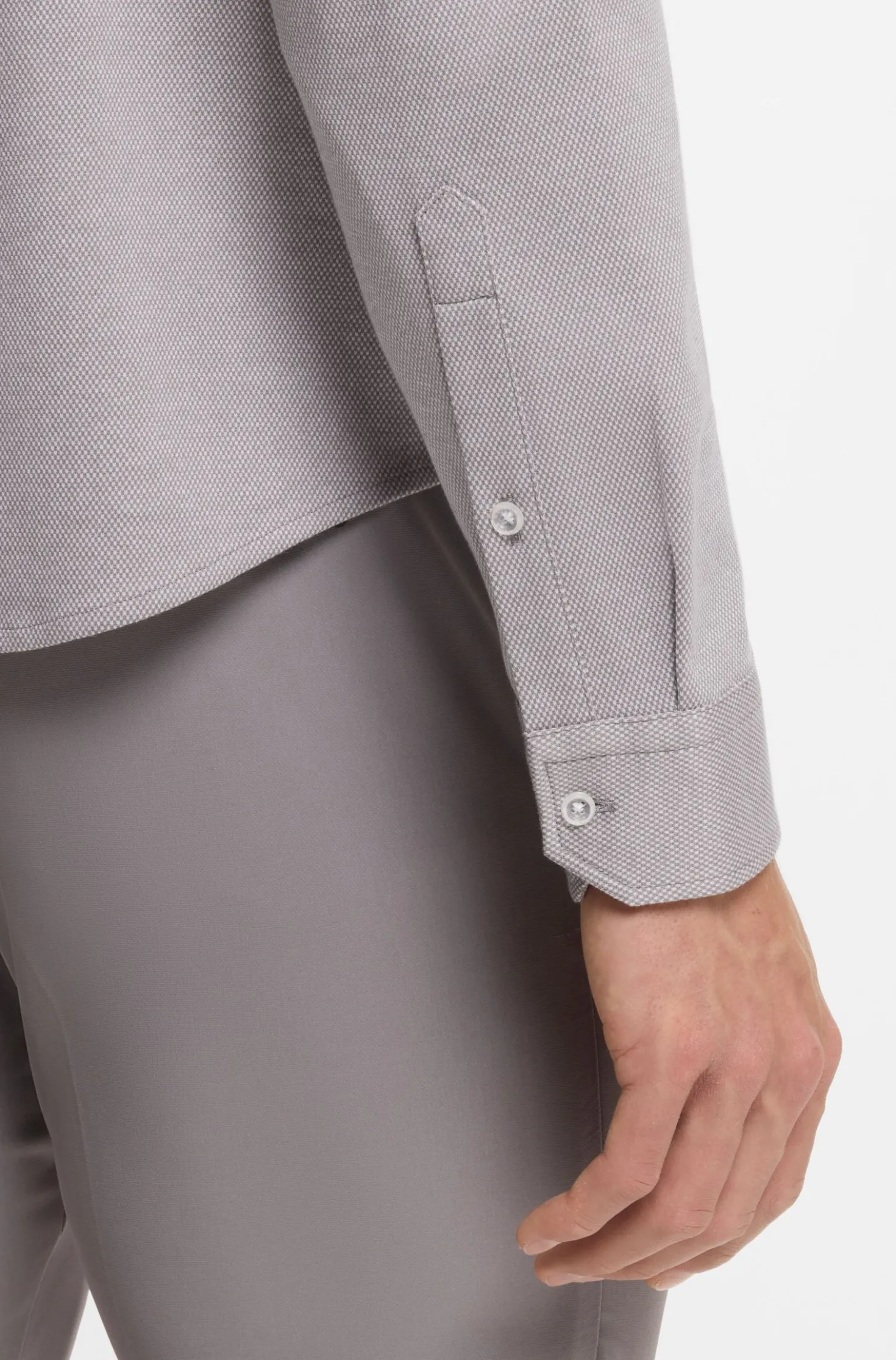 Knitterfreies Hemd aus Baumwoll-Jersey mit natürlichem Stretch