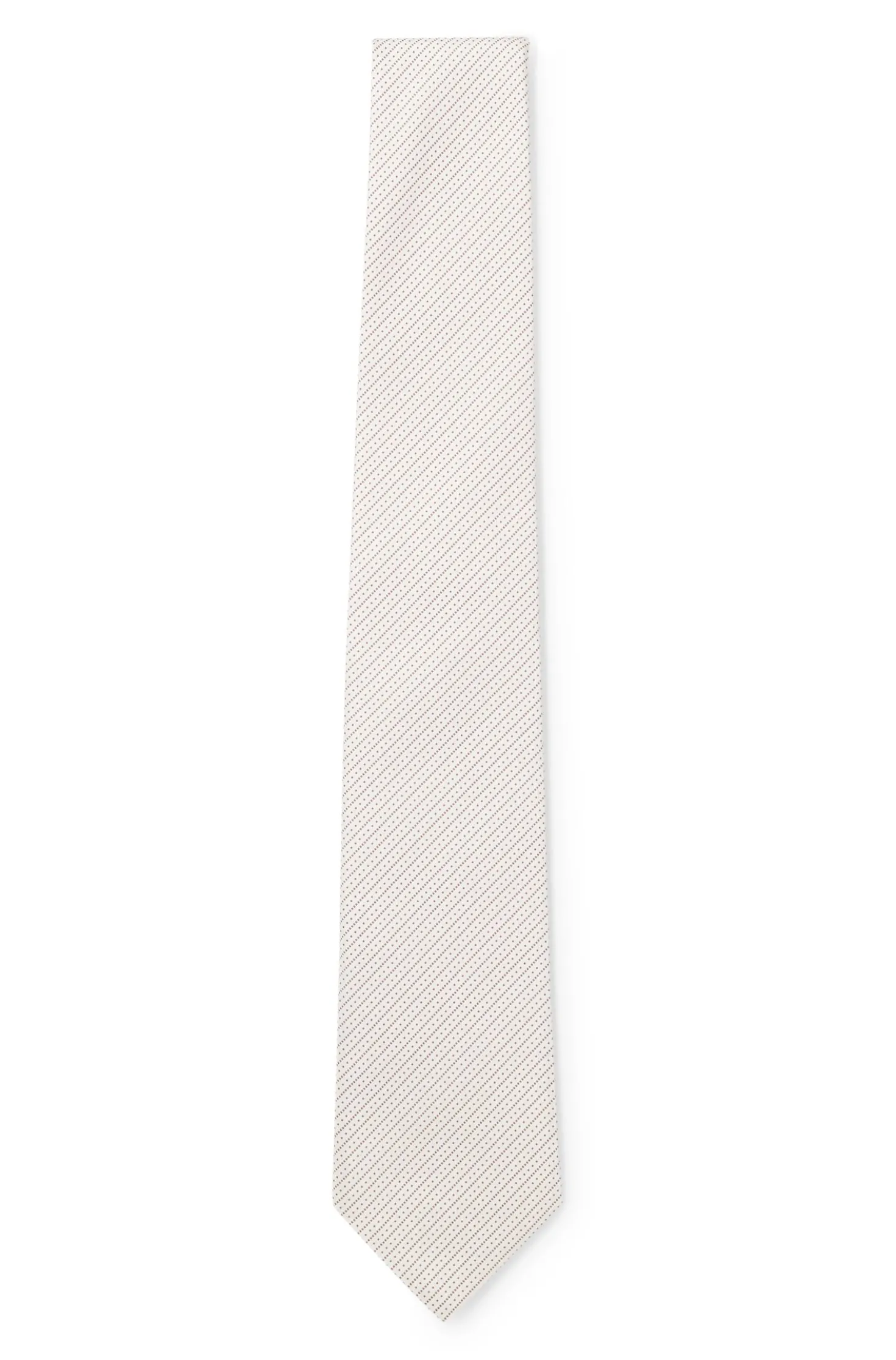 Krawatte aus in Italien gefertigtem Seiden-Jacquard mit diagonalen Streifen