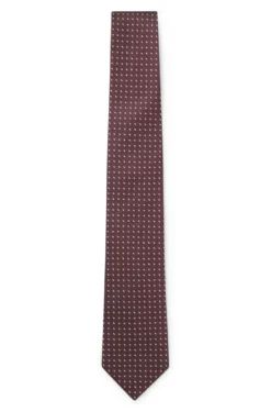 Krawatte aus Seiden-Jacquard mit feinem Muster