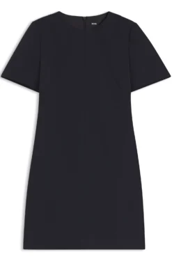 Kurzarm-Kleid aus japanischem Krepp