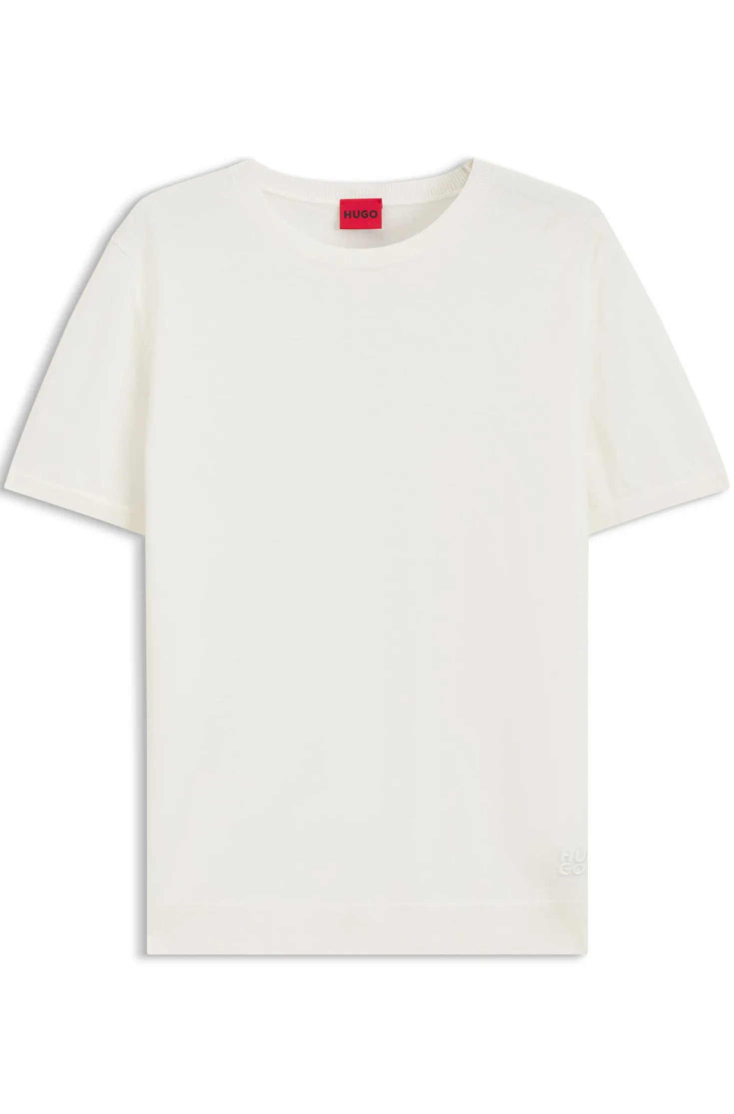 Kurzarm-Pullover aus Woll-Mix mit Stack-Logo-Stickerei