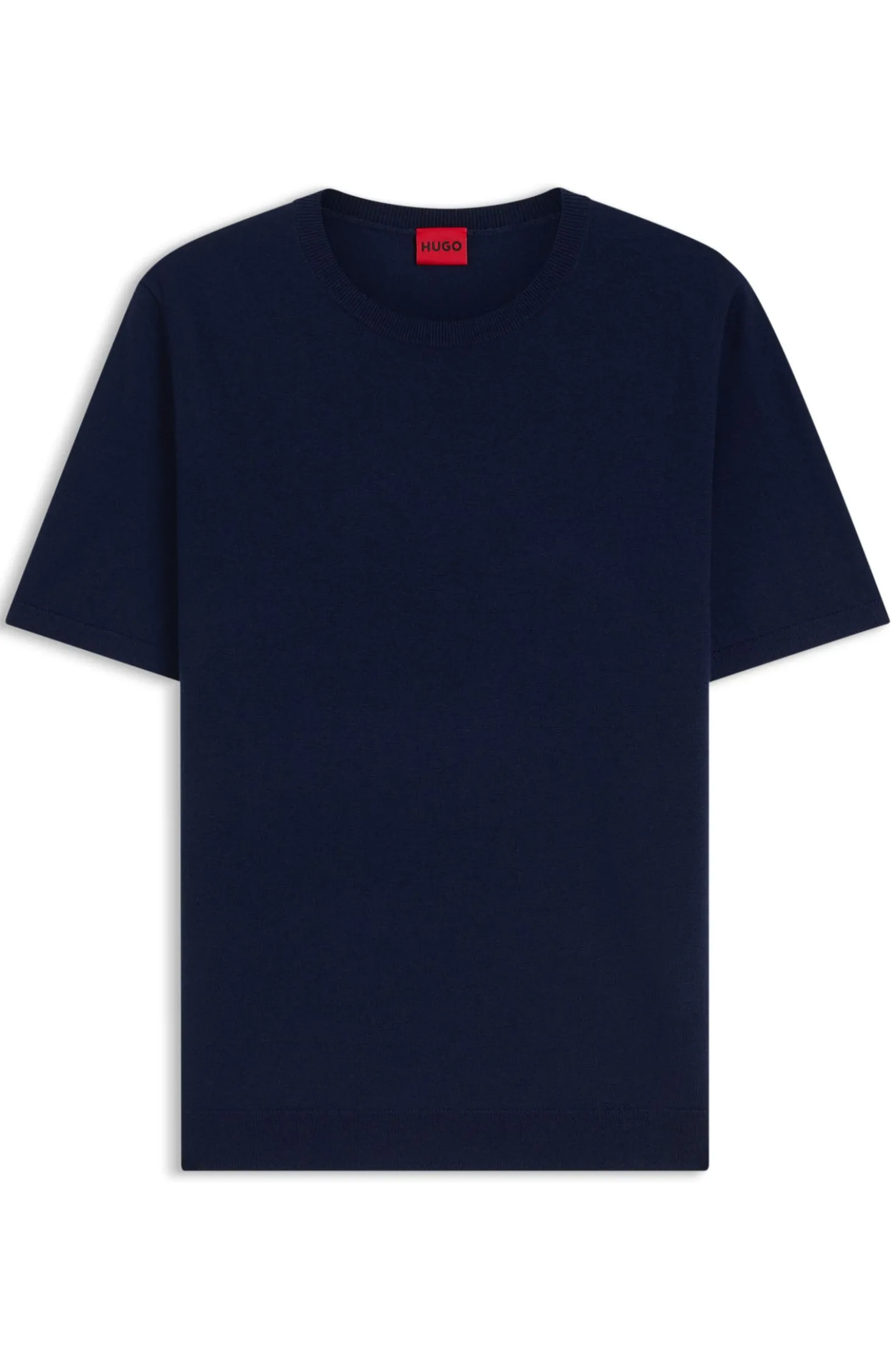 Kurzarm-Pullover aus Woll-Mix mit Stack-Logo-Stickerei