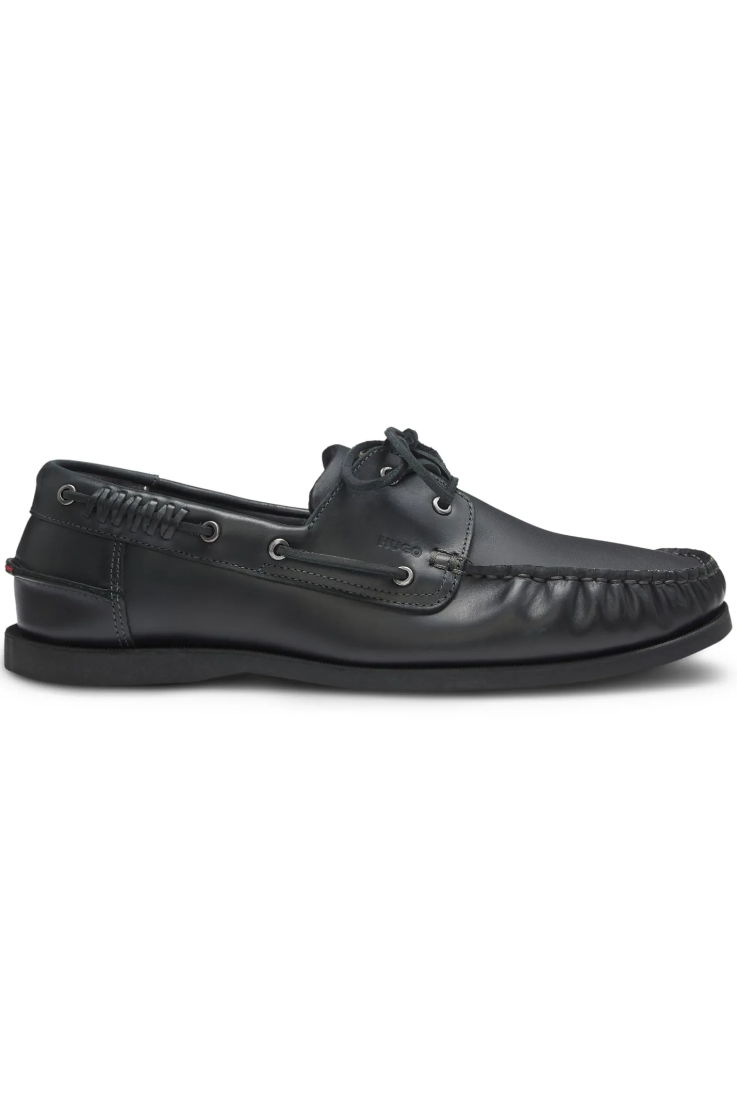 Leder-Bootsschuhe mit Schnürdetail