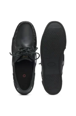 Leder-Bootsschuhe mit Schnürdetail