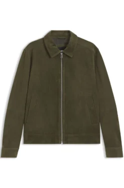 Lederjacke aus Veloursleder mit Reißverschluss