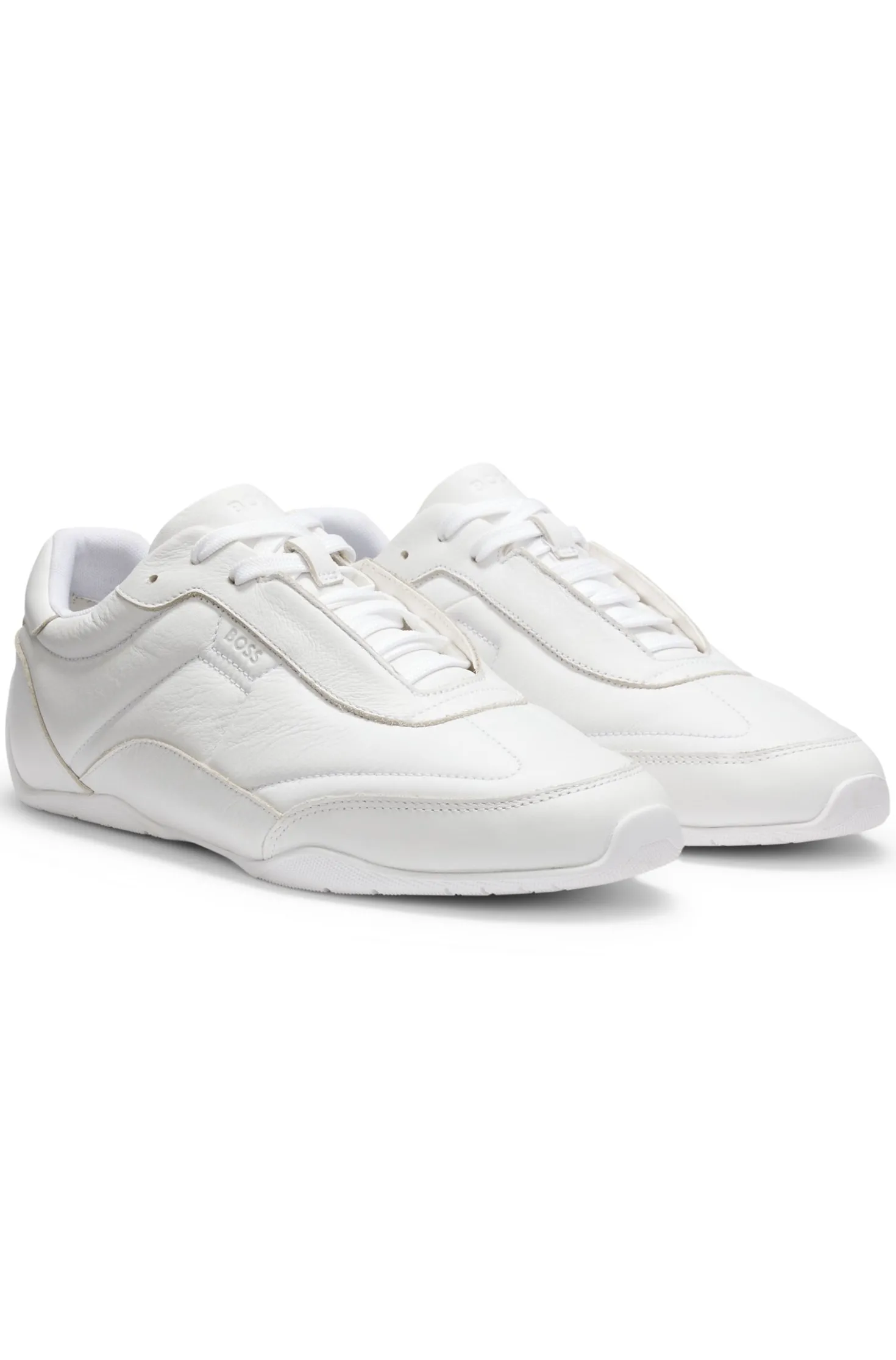 Ledersneakers mit Logo-Detail