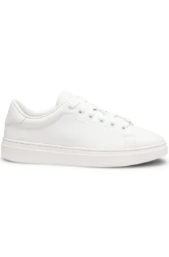 Ledersneakers mit Logo-Prägung
