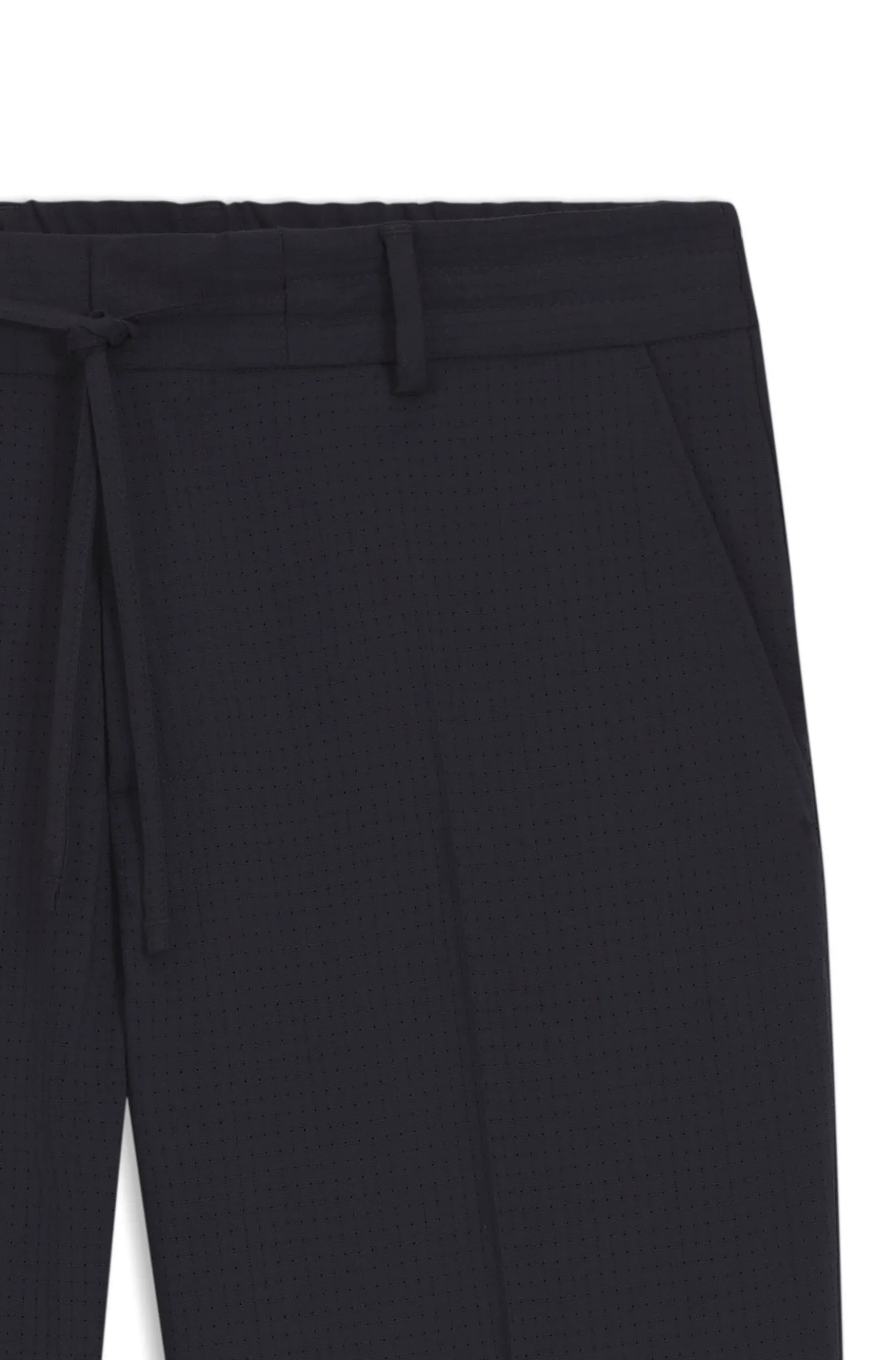 Leicht verstaubare Slim-Fit Hose aus waschmaschinenfestem Woll-Mix