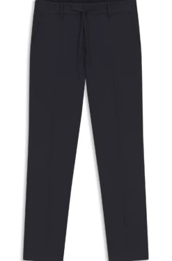 Leicht verstaubare Slim-Fit Hose aus waschmaschinenfestem Woll-Mix