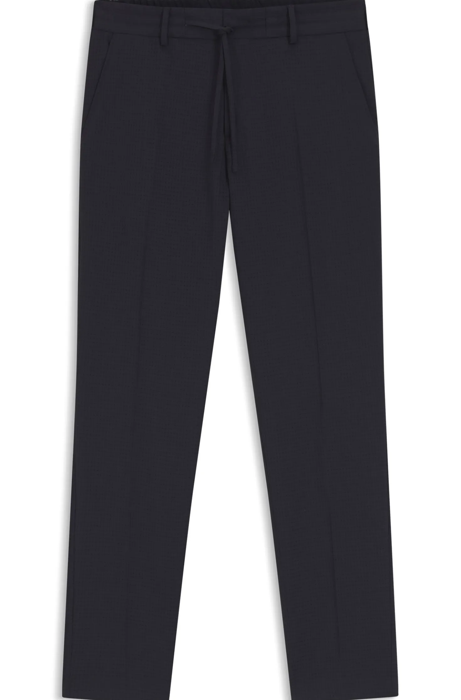 Leicht verstaubare Slim-Fit Hose aus waschmaschinenfestem Woll-Mix