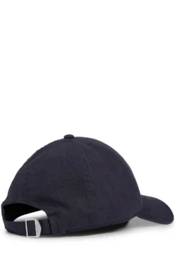 Leinen-Cap mit Logo-Stickerei