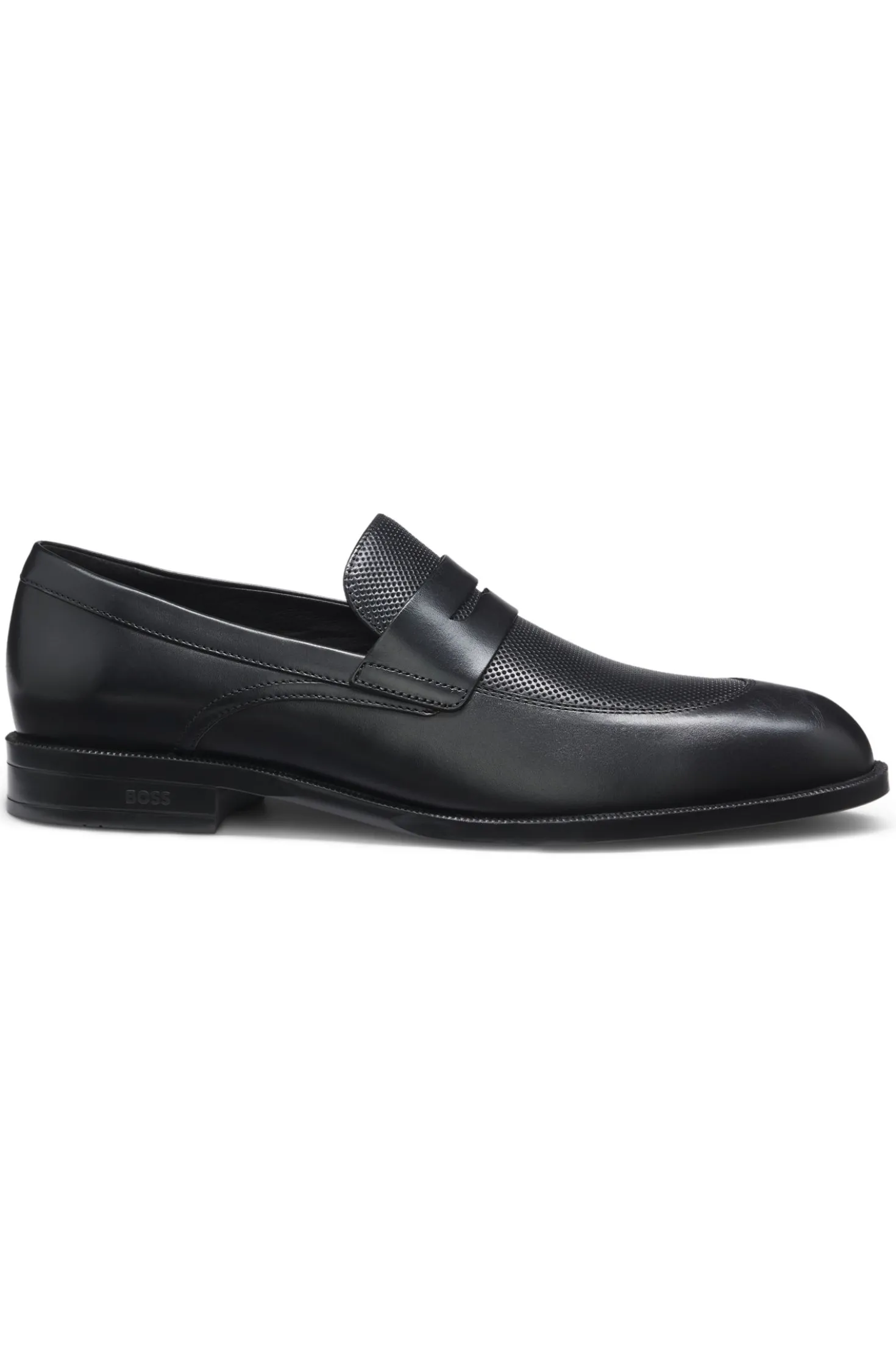 Loafer aus Leder mit Pennyloafer-Bündchen