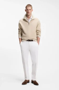 Loafer aus Veloursleder mit Leder-Details