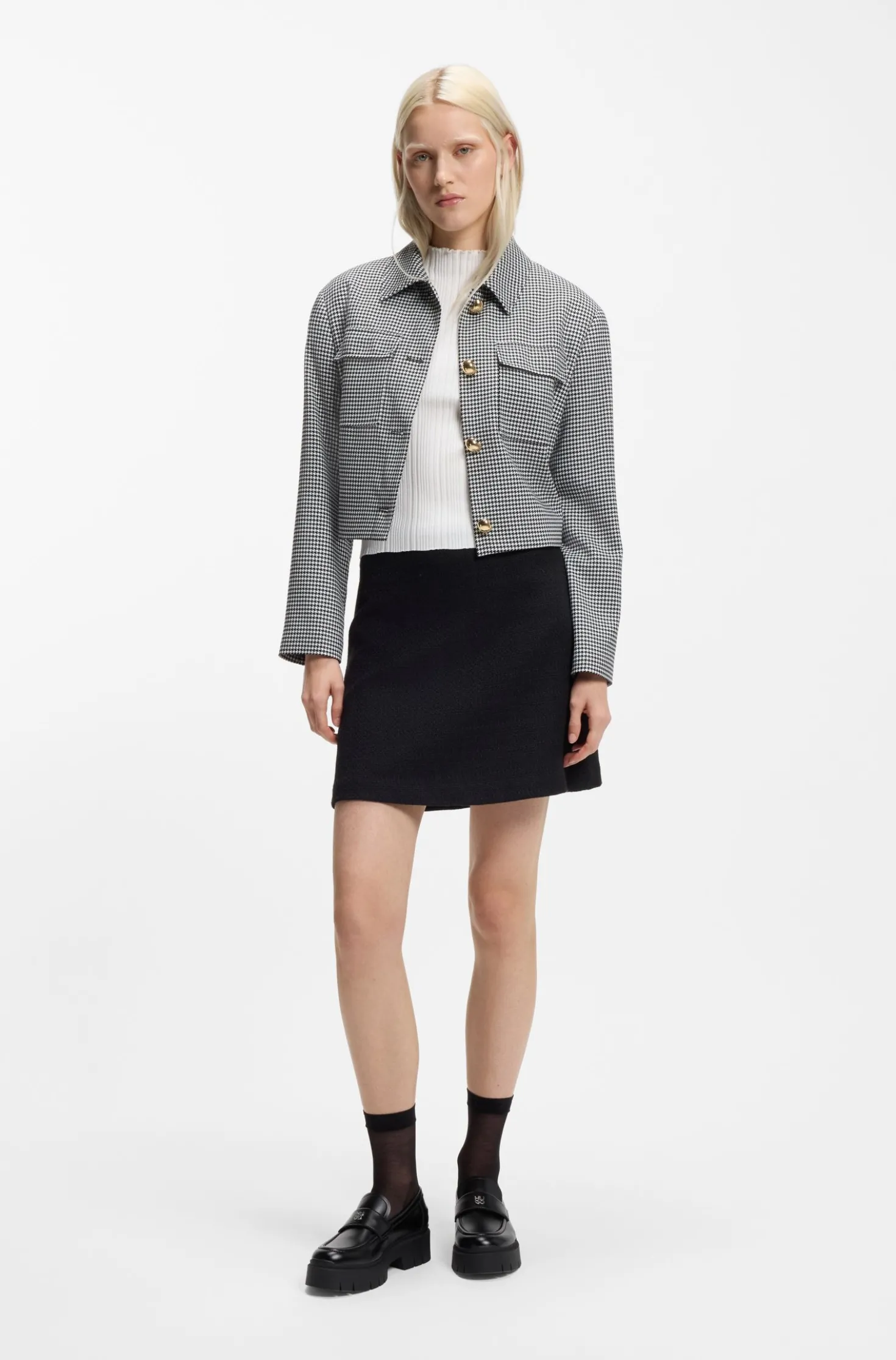 Loafers aus Kunstleder mit Stack-Logo