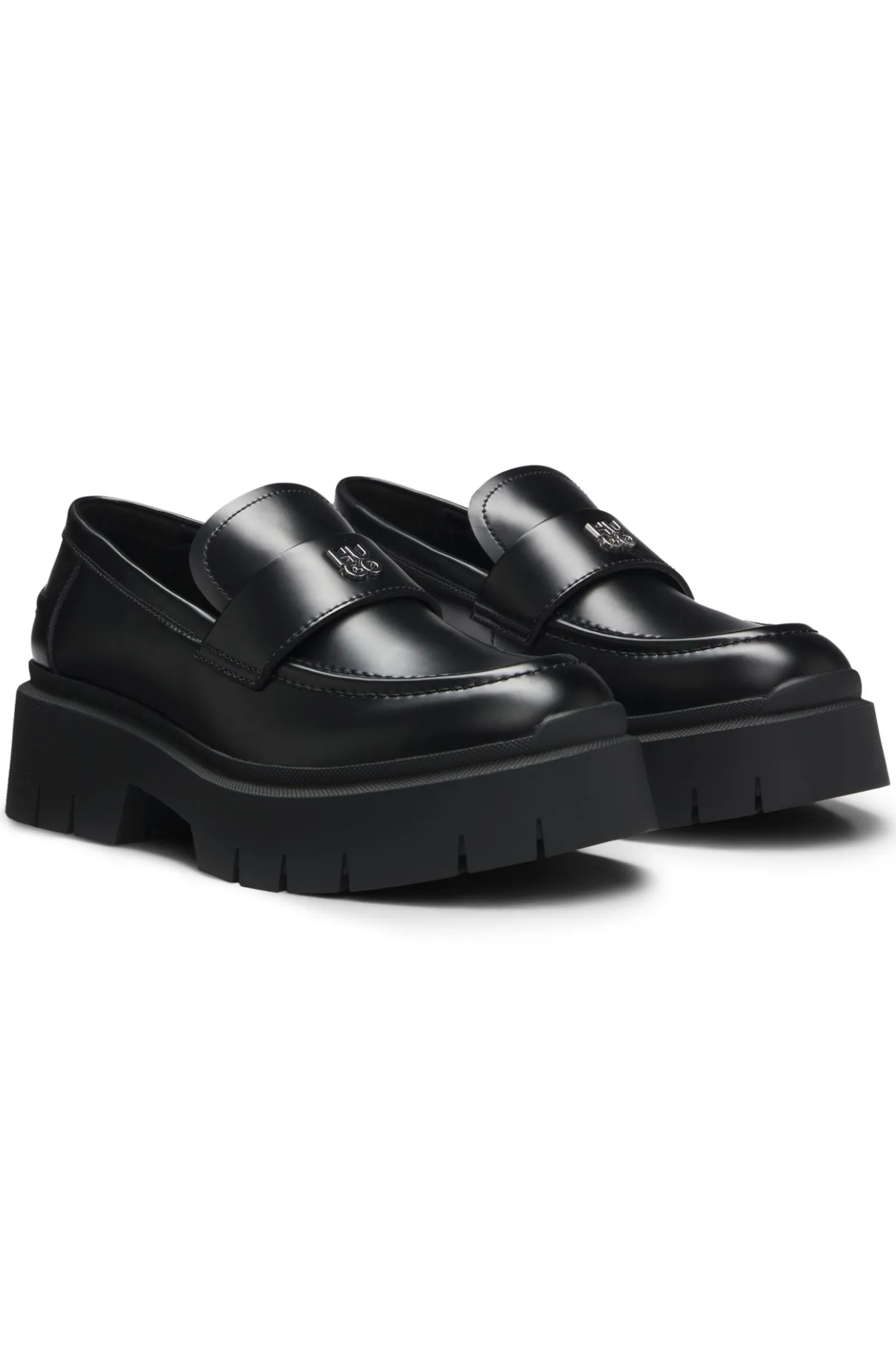 Loafers aus Kunstleder mit Stack-Logo