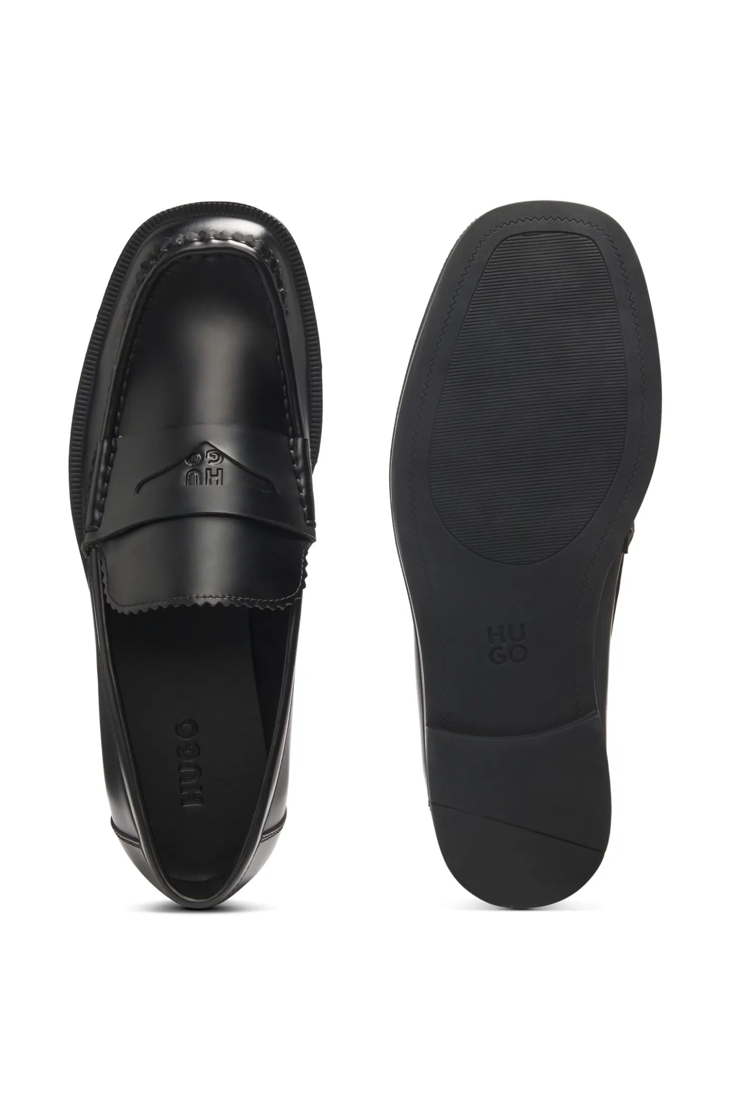 Loafers aus Kunstleder mit Stack-Logo