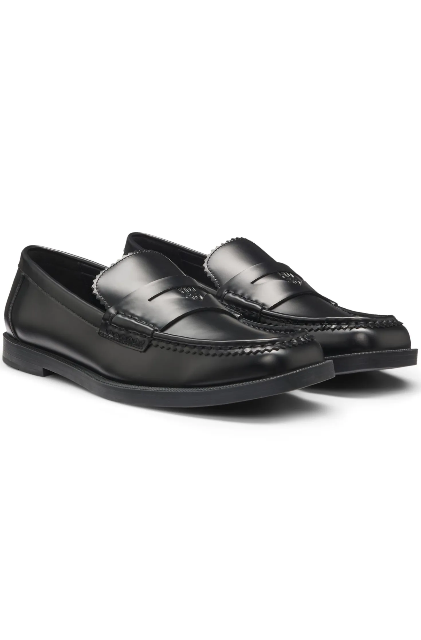 Loafers aus Kunstleder mit Stack-Logo