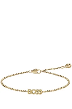 Logo-Armband in hellem Gelbgold-Ton