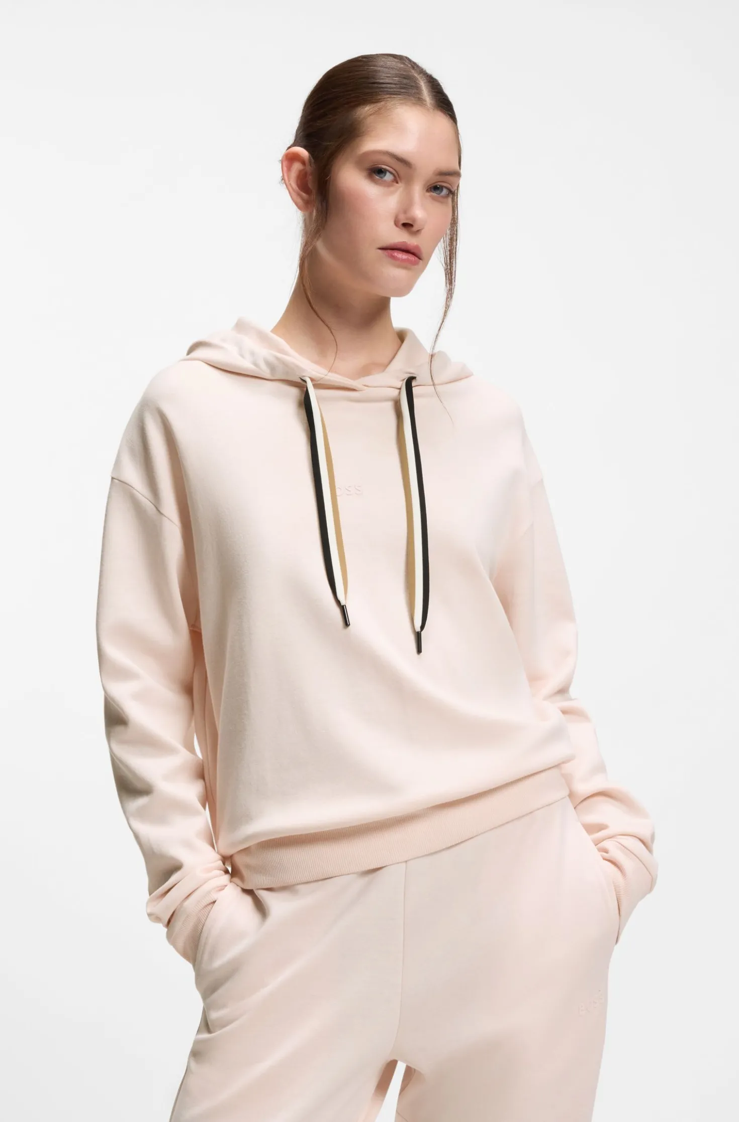 Logo-Hoodie mit Signature-Streifen-Kordeln