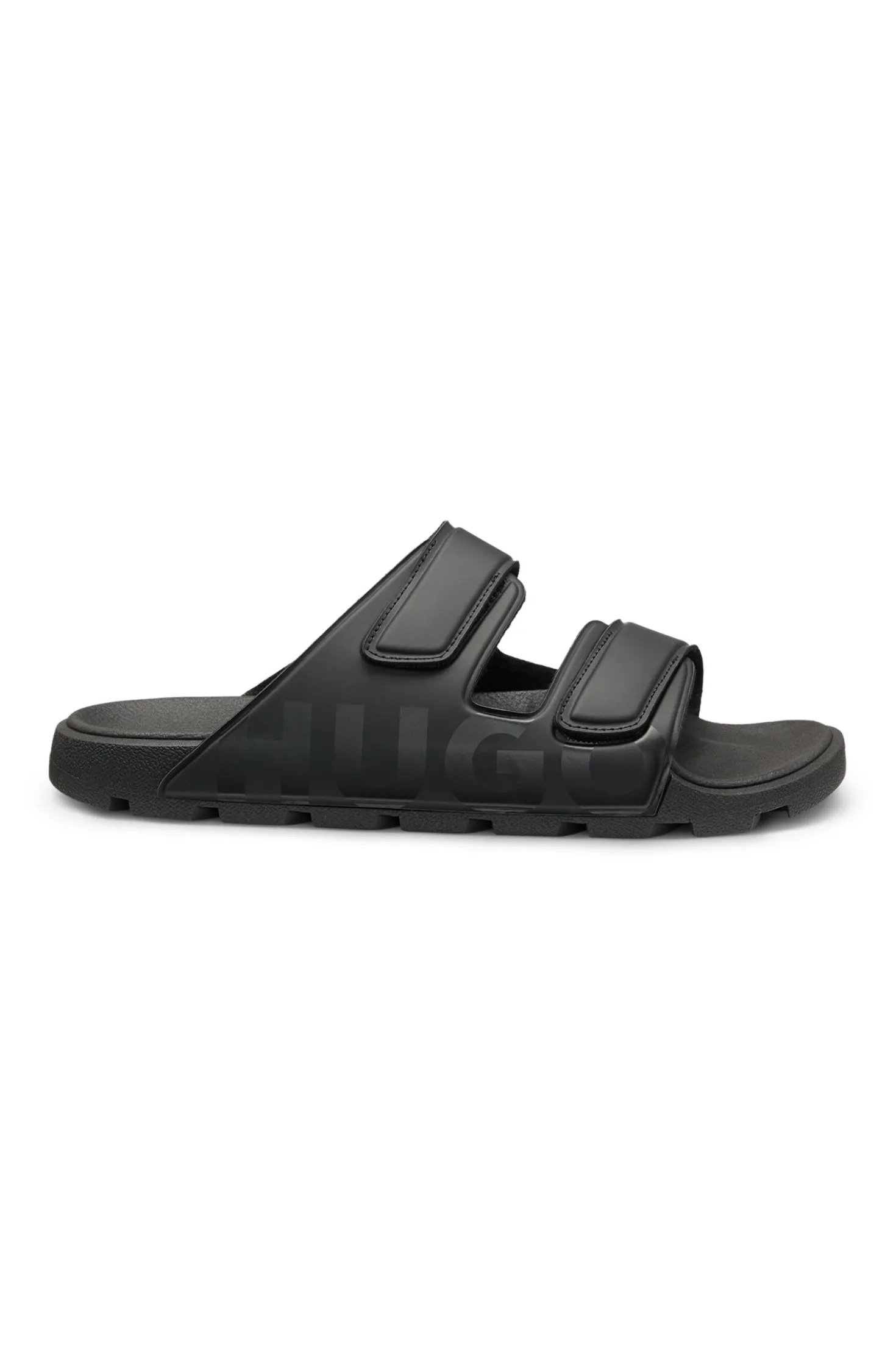 Logo-Sandalen mit zwei Klettverschluss-Riemen