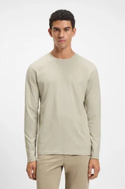 Longsleeve aus Baumwolle mit Logo-Patch