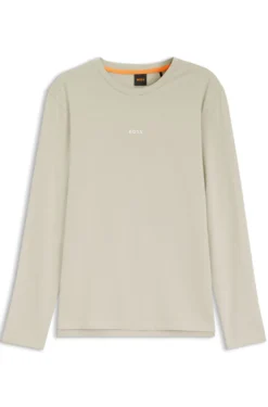Longsleeve aus Stretch-Baumwolle mit Logo-Print