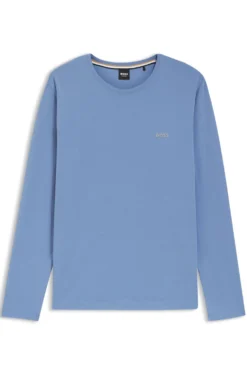 Longsleeve aus Stretch-Baumwolle mit Logo-Stickerei