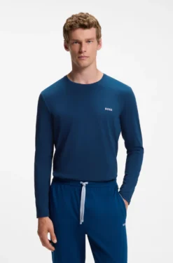 Longsleeve aus Stretch-Baumwolle mit Logo-Stickerei