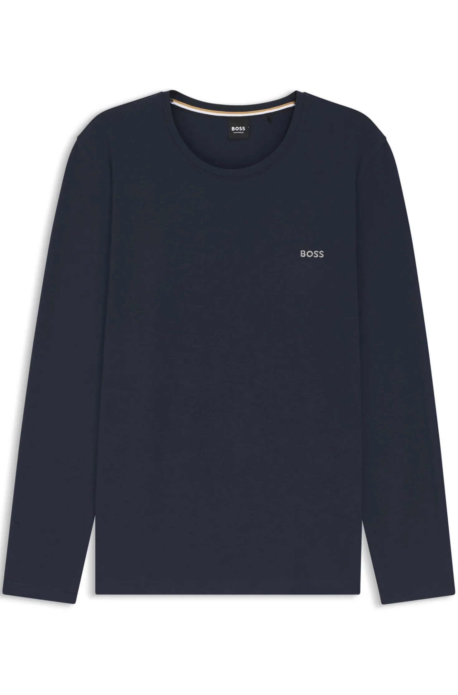 Longsleeve aus Stretch-Baumwolle mit Logo-Stickerei