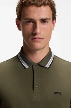 Longsleeve-Poloshirt aus Baumwoll-Piqué