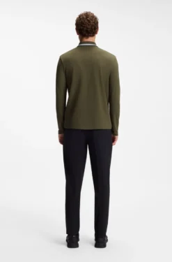 Longsleeve-Poloshirt aus Baumwoll-Piqué