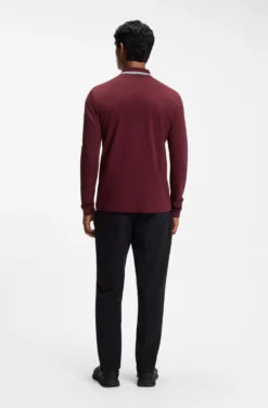 Longsleeve-Poloshirt aus Baumwoll-Piqué