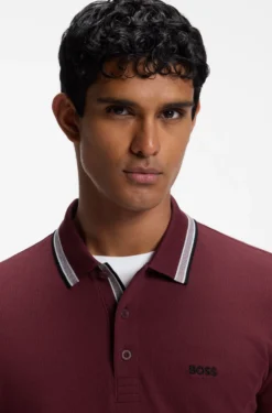 Longsleeve-Poloshirt aus Baumwoll-Piqué